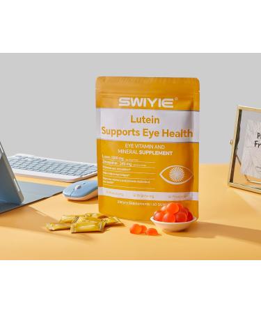 Swiyie Lutein Gummies Eye Vitamin and Mineral Supplement with 20mg Lutein & 4mg Zeaxanthin Gummy Vitamins for Eye Health Support Naturally Flavored 60 Gummies - Buy Online on GoSupps.com