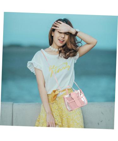 Vanzack Transparent Concert Bag | Clear Stadium Purse with Pockets | Small 18x13cm Pink Clear View Bag for Events - Buy Online on GoSupps.com