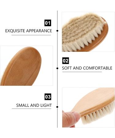 Kisangel Newborn Goat Hairbrush Kit - Natural Wood Massager for Baby Bath Time - Buy Online on GoSupps.com
