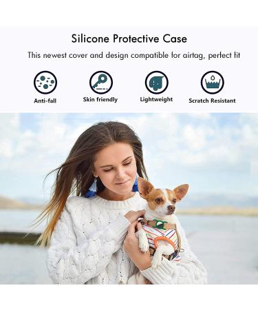 Buy PKQtop Airtag Protective Cover for Dog Collar - Silicone Anti-Lost Case in Pink | Worldwide Shipping - Buy Online on GoSupps.com