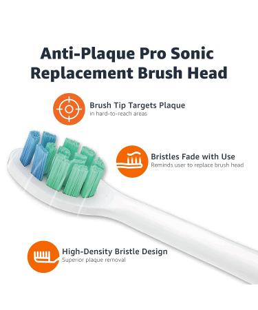 Amazon Basics Anti-Plaque Pro Brush Heads - Blue Bristles 3 Count for Philips Sonicare Click-On Electic Toothbrushes - Buy Online on GoSupps.com