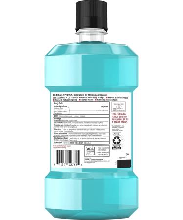 Listerine Cool Mint Antiseptic Mouthwash 1.5 L - Fight Bad Breath & Gingivitis - Buy Online on GoSupps.com