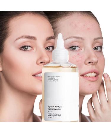 Glycolic Acid 7% Toning Resurfacing Solution Hydrating Toning Solution Skincare Hyaluronic Acid Serum Exfoliate Brighten Blemishes Acne and Rejuvenate Moisturize & Strengthen Your Skin 240ml - Buy Online on GoSupps.com