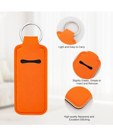 10Pcs Chapstick Holder Key Chain & Lipstick Holder Set - Portable Lip Balm Keychain Accessories for Women (10 Colors - Buy Online on GoSupps.com