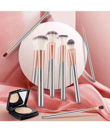 Ammiy Professional 18-Piece Makeup Brush Set with PU Leather Bag - Champagne Pink - Buy Online on GoSupps.com