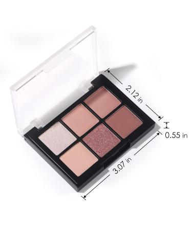 Buy Korean Naked Nude Eyeshadow Palette - 6 Color Neutral Matte & Shimmer Highly Pigmented Waterproof Makeup Set - Buy Online on GoSupps.com
