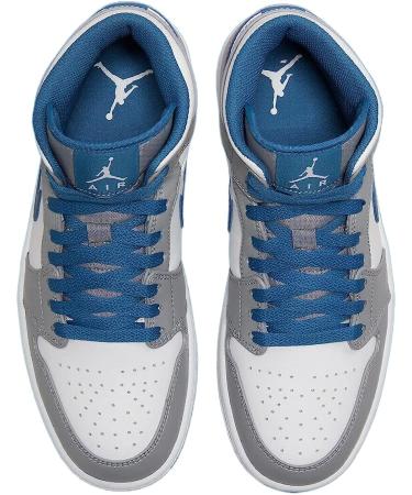 Nike Air Jordan 1 Mid Shoes - Cement Grey/White-True Blue - Size 10 - Buy Online on GoSupps.com
