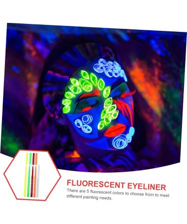 Outanaya 5pcs Halloween Paint Pen Fluorescence Eyeliner Pen Eyeliner Fluorescence Make up Highlighter Plastic - Buy Online on GoSupps.com
