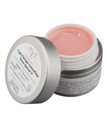 In an aluminum jar: Vight Fibregel Special Rose 2. Fiberglass gel made in Germany adhesive gel and builder gel in 1 (5ml)