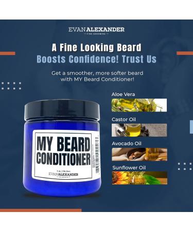 Evan Alexander Grooming MY Beard Conditioner - 4 oz | Premium Beard Care for Men | Softens & Moisturizes | International Shipping Available - Buy Online on GoSupps.com
