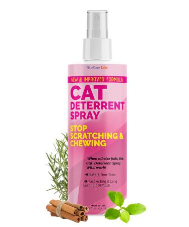 Cat and Kitten Scratch Spray Deterrent - Pet Repellent Spray for Cats & Kittens - Non-Toxic Indoor Anti Cat Scratching Formula - BLUECARE LABS