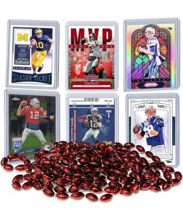 Tom Brady Football Card Bundle - Set of 6 Assorted Cards from Buccaneers, Patriots & Wolverines | Super Bowl Champion QB | With Sleeve & Toploader - Buy Online on GoSupps.com