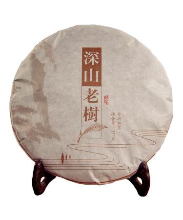 HQZM Yunnan 10 Years Old Fermented Puer Ripe Tea Cake Old Tree Dry Storage Aged Tea 357g