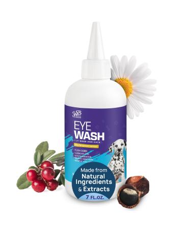 Spanielbuns Dog Eye Drops 7 Oz 200ml All Natural Ingredients Eye Wash for Dogs and Cats Cleanses Tear Stains Mucus Improves Allergy Symptoms and Dry Eyes