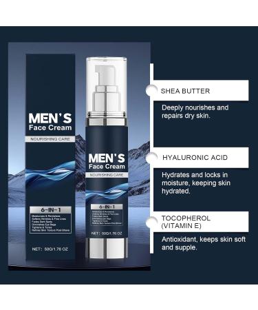  Raevior 6-in-1 Men's Face Cream Anti-Aging Moisturizing Care Reduces Wrinkles Dark Circles & Dark Spots Men's Face Moisturizer for Dry Oily & Sensitive Skin Multi-Action Aftershave Lotion (5 pcs) - Buy Online on GoSupps.com