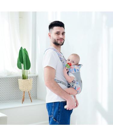 Iulonee 4-in-1 Adjustable Baby Carrier Wrap - Ergonomic Hands-Free Infant Carrier for Newborns (5-20kg) - Lightweight Blue - Buy Online on GoSupps.com