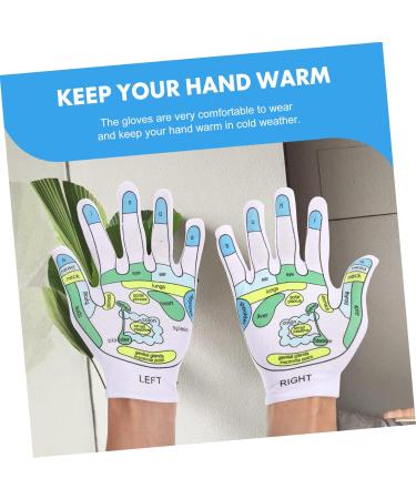 SOLUSTRE Reflexology 1 Pair Acupressure Printed Gloves Schematic Diagram Spandex Hydrating Spa Gloves - Buy Online on GoSupps.com