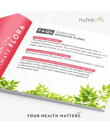 Nutravita Probiotics for Women - 20 Billion CFU, 5 Live Strains with Vitamin B6 & Cranberry - Female Intimate Flora Support - 30 Capsules - Buy Online on GoSupps.com