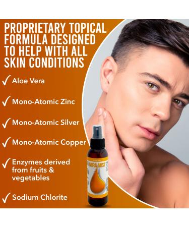 Miramist Acne Spray - Body & Face Treatment for Hormonal Acne Sunburn Relief & Pimples - Aloe Vera MSM Silver Zinc & Copper for Men Women & Teens - Buy Online on GoSupps.com