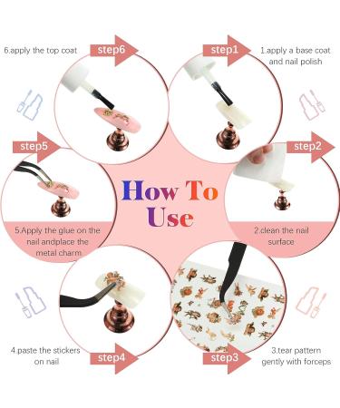 ChuYe 6 Sheets Angel Pattern Nail Stickers & 2 Boxes 3D Nail Art Metal Charms Baby Angel Nail Art Stickers Self-Adhesive Nail Decals Gold Metal Nail Studs Punk Star Cross Moon Gem Nail Art Jewel - Buy Online on GoSupps.com