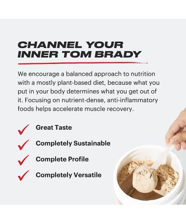 TB12 Plant Based Protein Powder - 24g Vegan Pea Protein, Low Sugar, Non-GMO, Keto & Paleo Friendly, Vanilla Flavor - 18 Servings (1.26lbs) - Buy Online on GoSupps.com