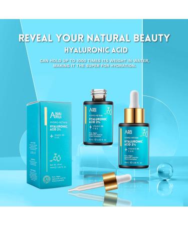20% Vitamin C and Hyaluronic Acid Serum Set - Boost Collagen Hydrate and Plump Skin Reduce Fine Lines and Wrinkles - Buy Online on GoSupps.com