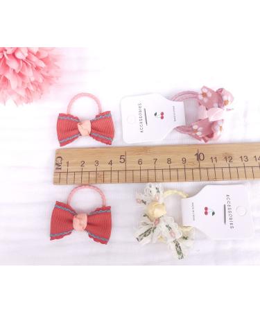 30 Pieces Baby Girls Hair Bows - Elastic Headbands & Ponytail Holders for Toddlers | Quality Hair Jewelry - Buy Online on GoSupps.com