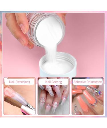 Saviland Acrylic Nail Set - Complete Starter Kit with 142g Monomer 120g Transparent Powder & Brush - MMA-Free Professional Quality - Buy Online on GoSupps.com