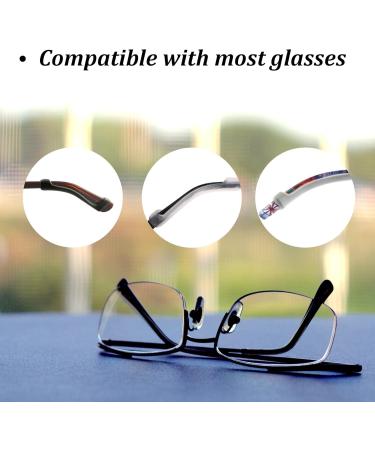 6 Pairs Anti-Slip Silicone Glasses Brackets - Repair & Support for Short-Sighted Glasses & Sunglasses (Black & Transparent) - Buy Online on GoSupps.com