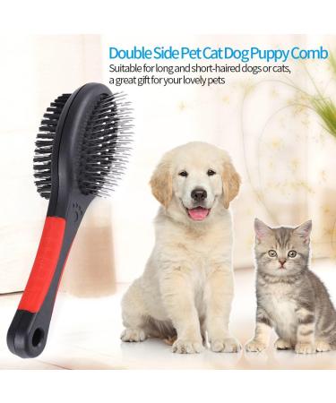 Double Sided Pet Grooming Brush Dog Puppy Grooming Massage Comb for Dogs Cats Cleaning Loose Fur Dirt(M) - Buy Online on GoSupps.com