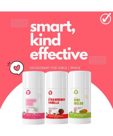 Grownish Deodorant for Kids 8 and Up - 3-Pack of Fresh Scents for Girls - Aluminum-Free & Natural Ingredients - Underarm Protection for Kids and Teens - Assorted Scents - Buy Online on GoSupps.com