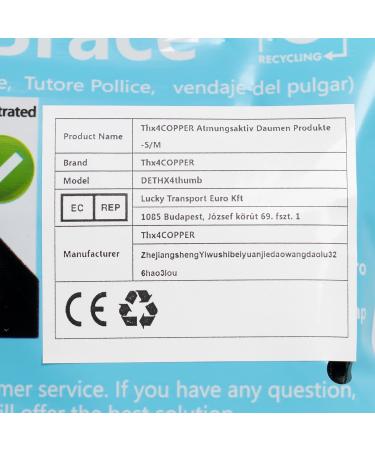 THX4Copper Reversible Thumb Rail & Wrist Bandage | Support for Weak Thumbs | S/M Black - Perfect for Daily Activities - Buy Online on GoSupps.com
