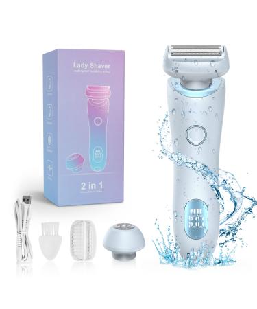 Electric Razors for Women Misoce Electric Shaver for Arm Face Legs Underarm IPX7 Cordless Bikini Trimmer with Detachable Head