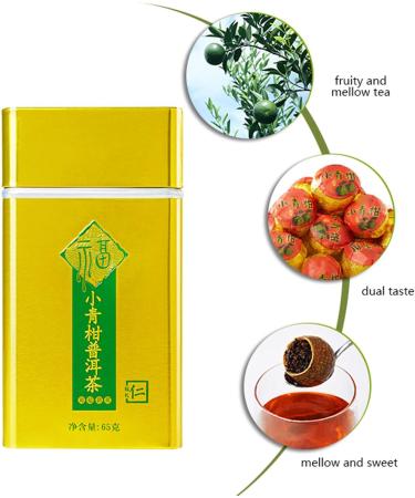 Chinese Pu Erh Tea 65g Orange Peel Puer Tea Chinese Yunnan Pu Erh Tea for Daily Teahouse Office Dormitory - Buy Online on GoSupps.com