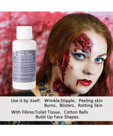Mysense Liquid Latex SFX Makeup Halloween Monster Zombie Special Effects Makeup For Scar Cut Wound Peeling Skin Wrinkes Stipple Burns Blisters White 1 OZ 30 Ml Clear White - Buy Online on GoSupps.com