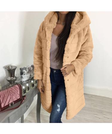 Shop Women's Oversize Winter Coat - Breathable Fleece Jacket & Stylish Hooded Jacket for Hiking | Elegant Khaki Design - Buy Online on GoSupps.com