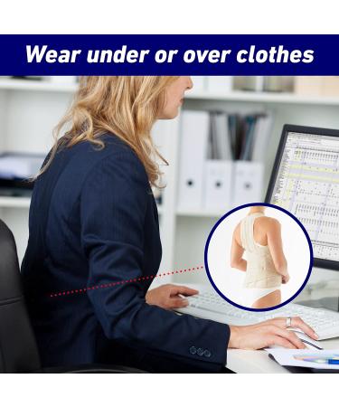 Neo G Dorsolumbar Support Brace for Early Kyphosis & Rounded Shoulders - Posture Correction & Lumbar Support - X-Large Tan - 39.4-45.3 Inches - Buy Online on GoSupps.com