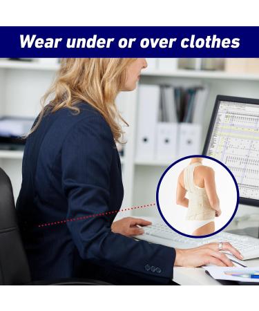 Neo G Dorsolumbar Support Brace - Large (33.5 - 39.4 In / 85 - 100 cm) - Posture Correction & Lumbar Support for Kyphosis, Rounded Shoulders, Aches - Fully Adjustable - Class 1 Medical Device (Tan) - Buy Online on GoSupps.com