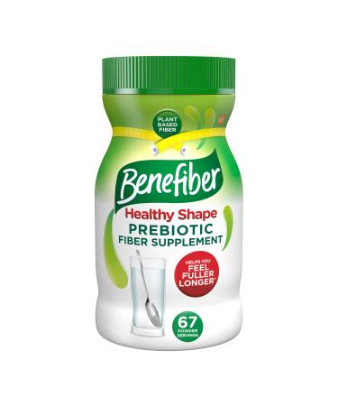 Benefiber Healthy Shape Prebiotic Fiber Supplement Powder for Digestive Health, Daily Fiber Powder - 67 Servings (17.6 Ounces) 1.1 Pound (Pack of 1)