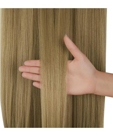 22 Halo Hair Extensions in Straight Light Ash Blonde & Bleach Blonde - Heat Friendly Synthetic Hairpieces | No Clip Headband for Women by OMGREAT - Buy Online on GoSupps.com