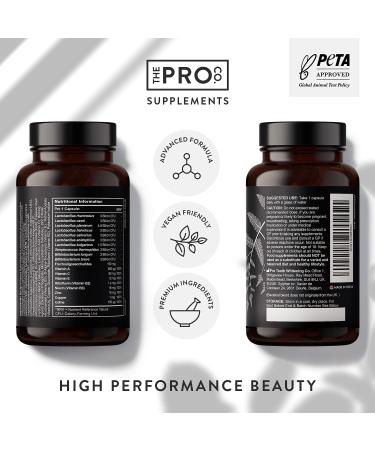 Biotin 10000mcg with Zinc & Selenium Vegan Capsules - Hair Growth Supplement for Men & Women - Made in The UK by The Pro Co - Buy Online on GoSupps.com