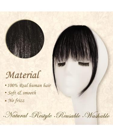 100% Remy Human Hair Clip-In Bangs Extensions | Sofeiyan Fringe for Natural Look - Wispy Black Hairpiece - Buy Online on GoSupps.com