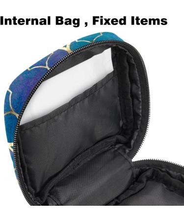 Geometric Moroccan Texture Storage Bag with Zipper for Menstrual Pads & Cups - Portable Organizer for Teens & Women - Buy Online on GoSupps.com