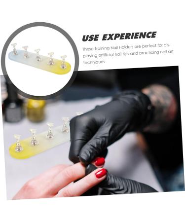 SOESFOUFU 1 Set Nail Practice Holder Beauty Nail Display Decorative Nail Racks Convenient Nail Stands Practice Nail Stands Nail Art Convenient Nail Racks Creative Nail Holders 12.8x3.7cm As Shown - Buy Online on GoSupps.com