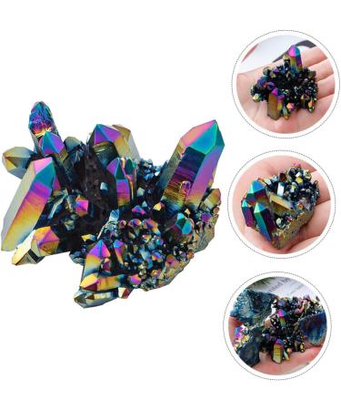 VILLCASE 2pcs Colorful Crystal Clusters Fish Tank Stones Mineral Specimen Natural Stones Cluster Rough Stone - Buy Online on GoSupps.com