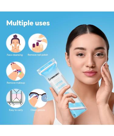 Cottonessence Cotton Rounds for Facial Cleansing and Nail Polish Removing 100% Pure Cotton Pad Hypoallergenic Makeup Remover Pad Multi-Layer Design Lint-Free - Buy Online on GoSupps.com