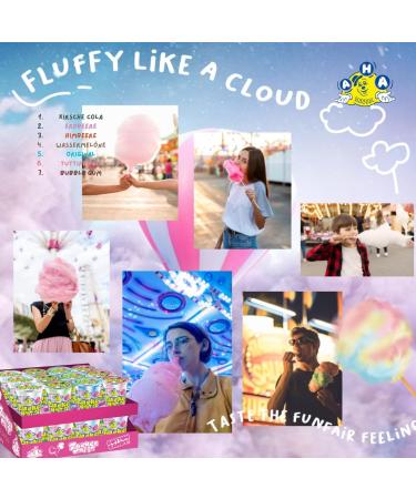  Peo's AHA Candy Floss 7 Coloured Varieties 48 x 20 g in a Tumbler Value Pack 7 Flavours - Buy Online on GoSupps.com