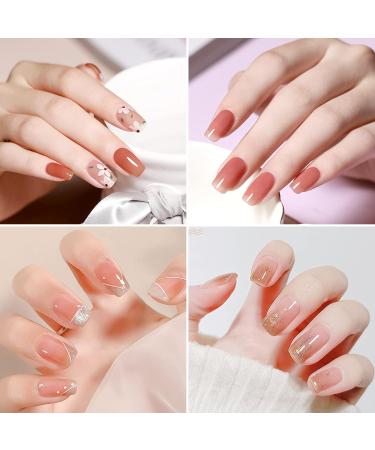 Croitout Jelly Gel Nail Polish Set Crystal Translucent Shellac Nail Gel Polish Colours Set Sock Off UV LED Gel Nail Polishes Set for Home DIY Nail Salon Best Gift for Women 6 x 7.3ml 6CS-004 7.3 ml (Pack of 6) - Buy Online on GoSupps.com