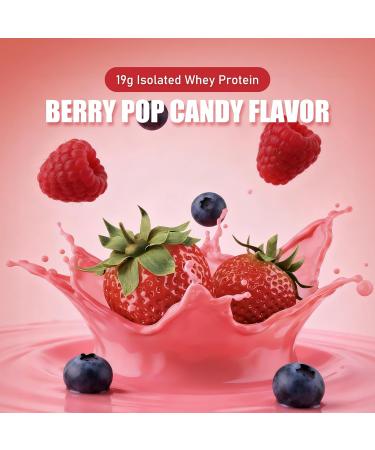 PULIMORE Clear Whey Protein Isolate Berry Pop Candy Flavor 19g Protein per Serving 20 Servings No Artificial Sweeteners Natural Gains Powder - Buy Online on GoSupps.com