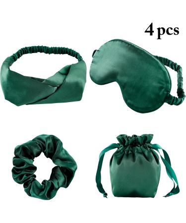  OLACD Soft Faux Silk Breathable Eyeshadow Set with Lightweight Scrunchie Headband and Solid Color Cover Bag for Sleeping Eyes - Buy Online on GoSupps.com
